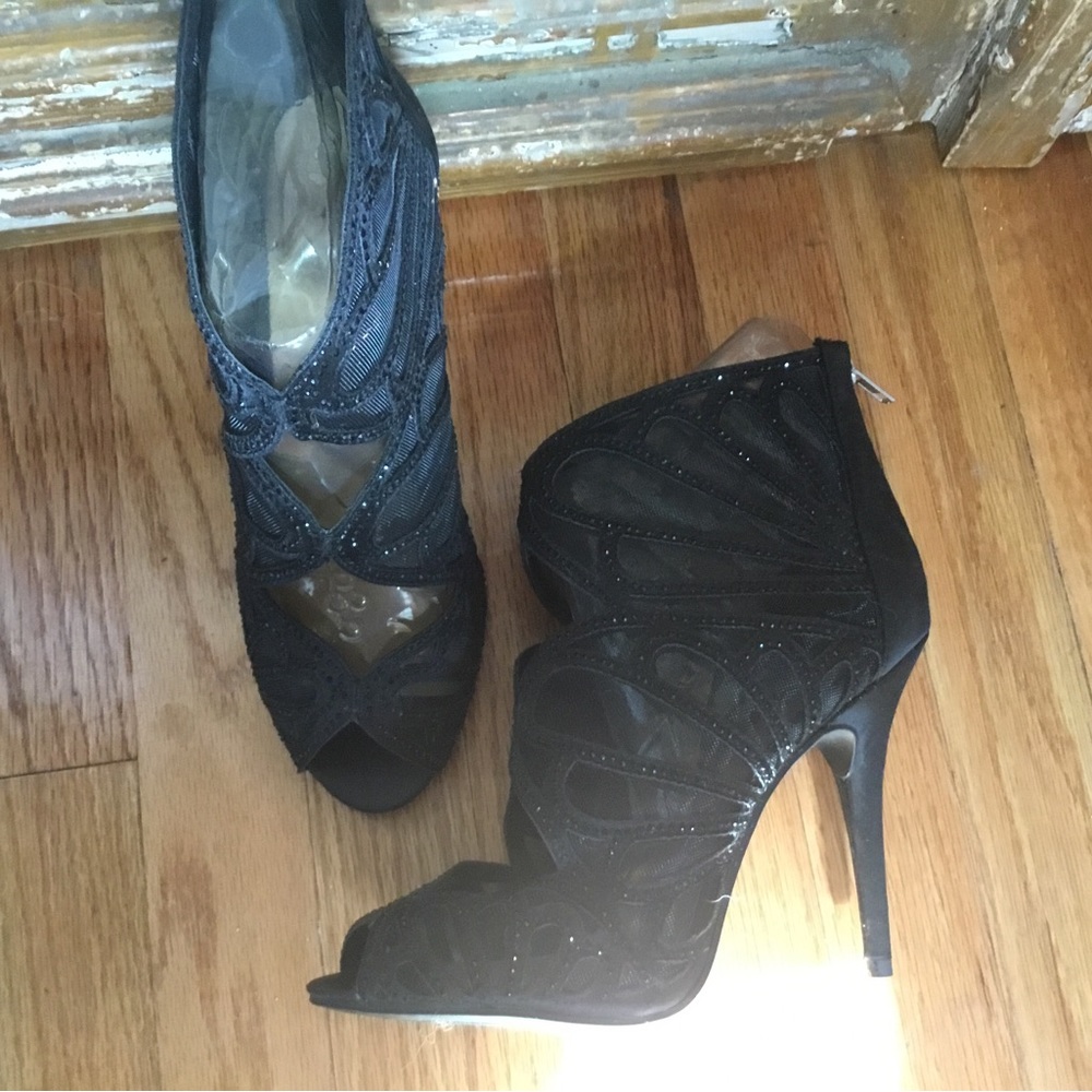 Black Rhinestone Booties - image 3